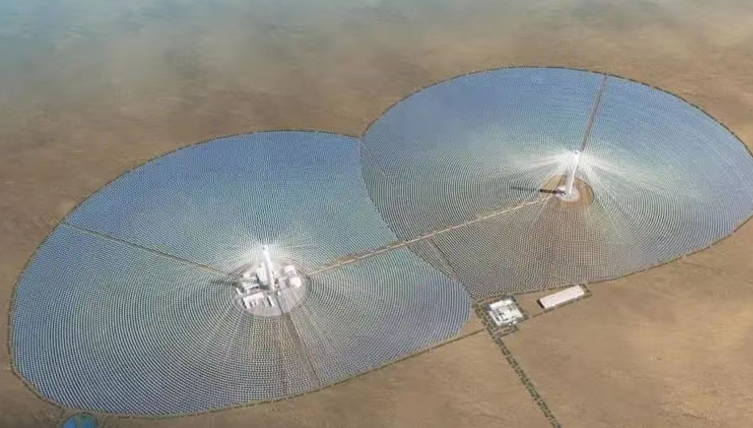 اولین نیروگاه خورشیدی متمرکز جهان با دو برج خورشیدی در چین