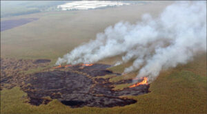 رهاسازی آب برای مهار آتش‌سوزی تالاب هورالعظیم