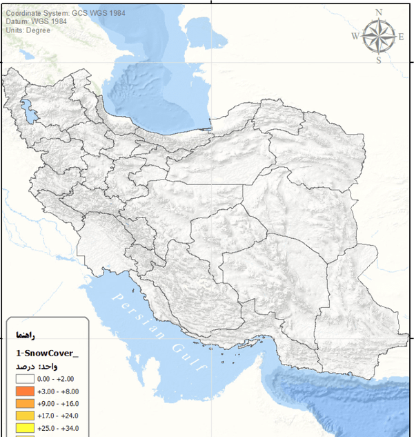 درصد پوشش برف در سطح کشور صفر شد/ کاهش شدید میزان بارش‌ها